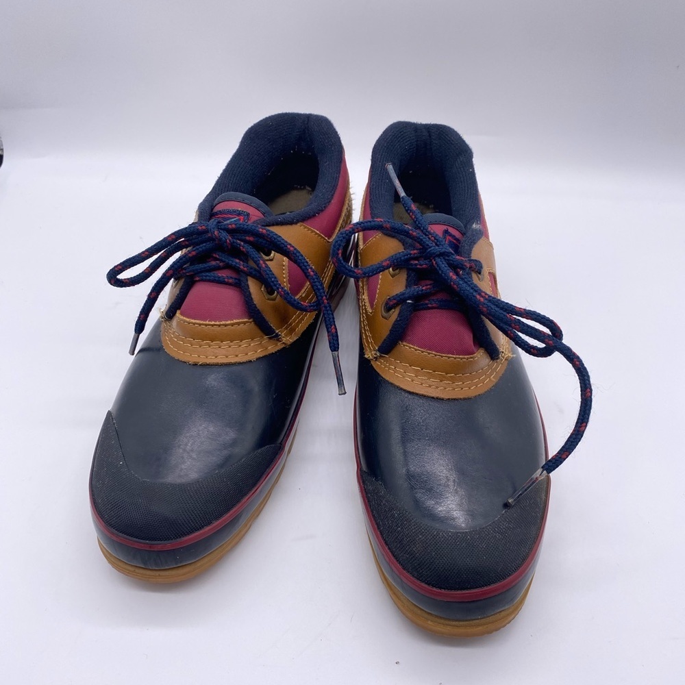 Sporto Woman's All Weather Low Top Duck Boots ThermoLite Blue/Burgundy Size 9